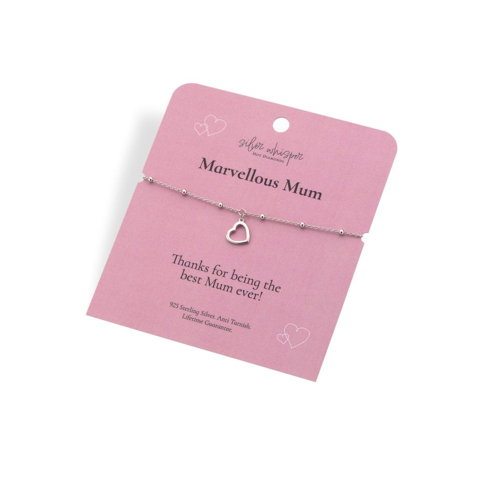 Hot Diamonds Silver Whisper "Marvelous Mum" 925 Sterling Silver Bracelet