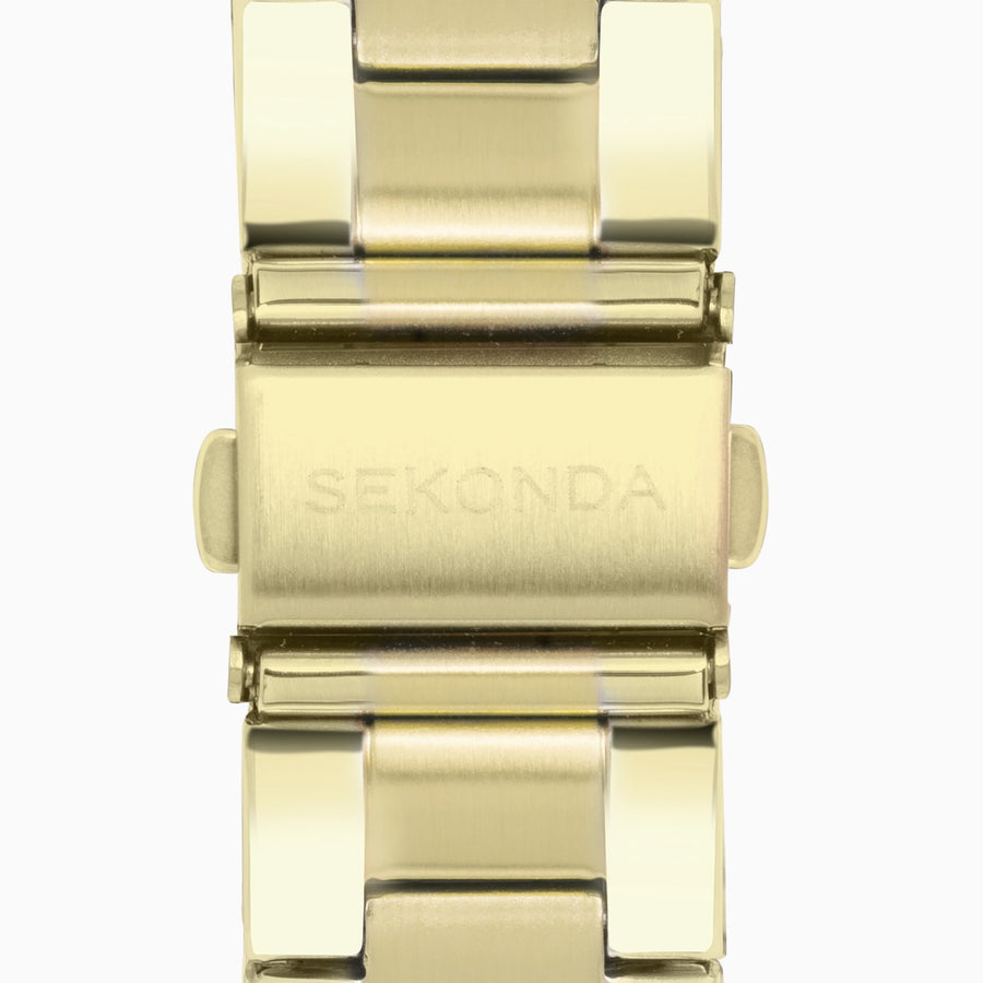 Sekonda Colour Pop Men's Watch | Gold Case & Stainless Steel Bracelet with Green Dial