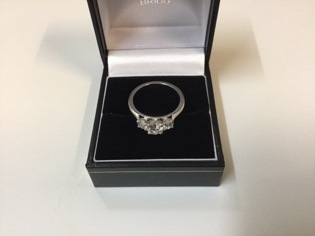 Platinum 3 stone diamond ring