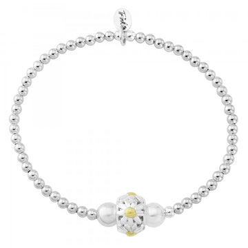 trink silver daisy charm bracelet