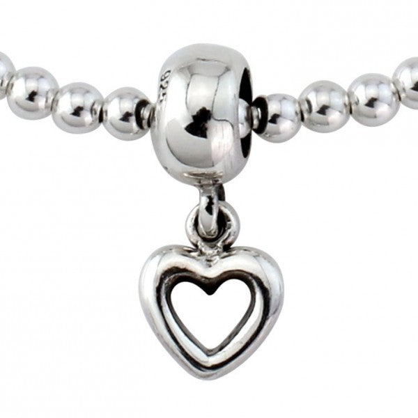 trink silver open heart bracelet