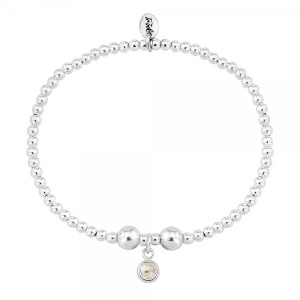 trink silver Birthstone Bracelet - June (Pearl)