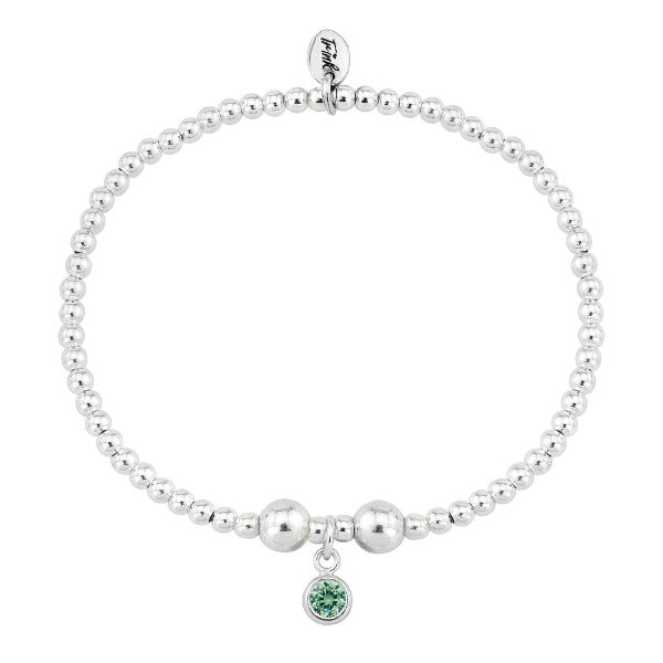 trink silver Birthstone Bracelet - May (Emerald)
