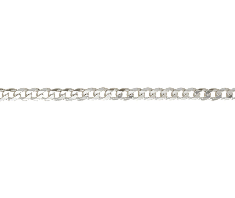 silver Unisex Metric curb bracelet