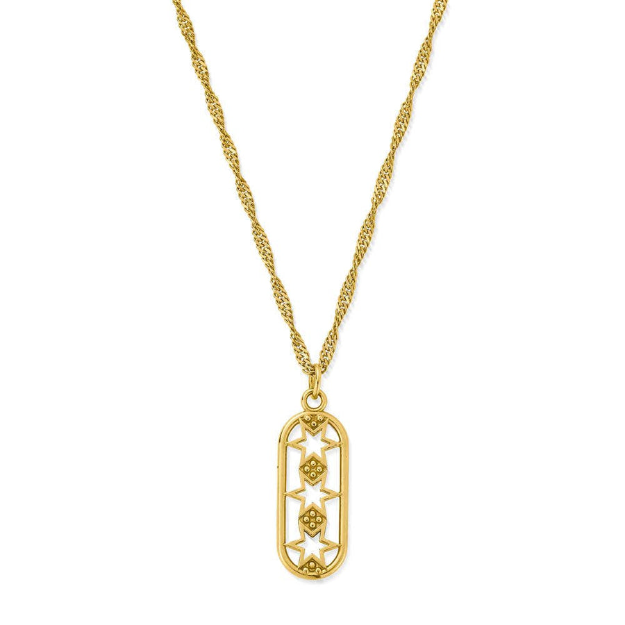 chlobo gold plated stars align necklace