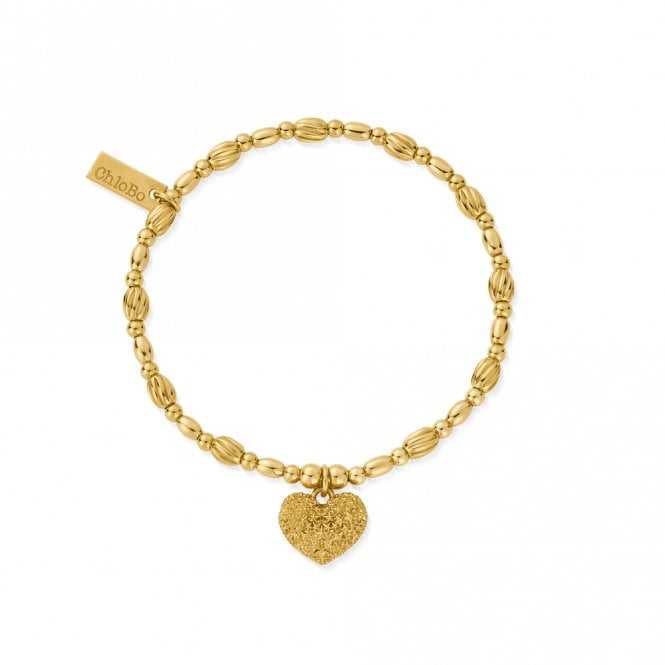 chlobo Gold plated shining heart bracelet