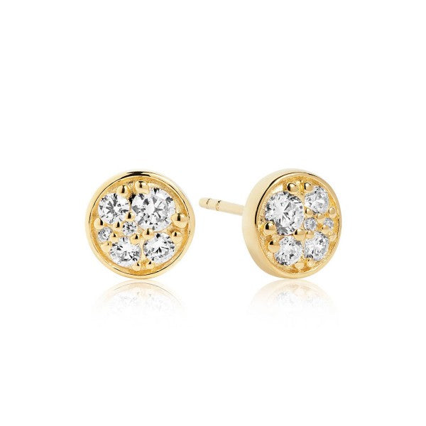 sif jakobs EARRINGS NOVARA PICCOLO - 18K GOLD PLATED WITH WHITE ZIRCONIA