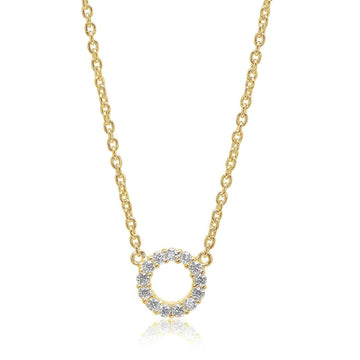 sif jakobs BIELLA PICCOLO necklace - 18K GOLD PLATED WITH WHITE ZIRCONIA