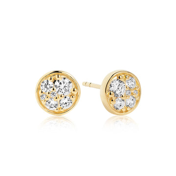 sif jakobs NOVARA PICCOLO earrings - 18K GOLD PLATED WITH WHITE ZIRCONIA