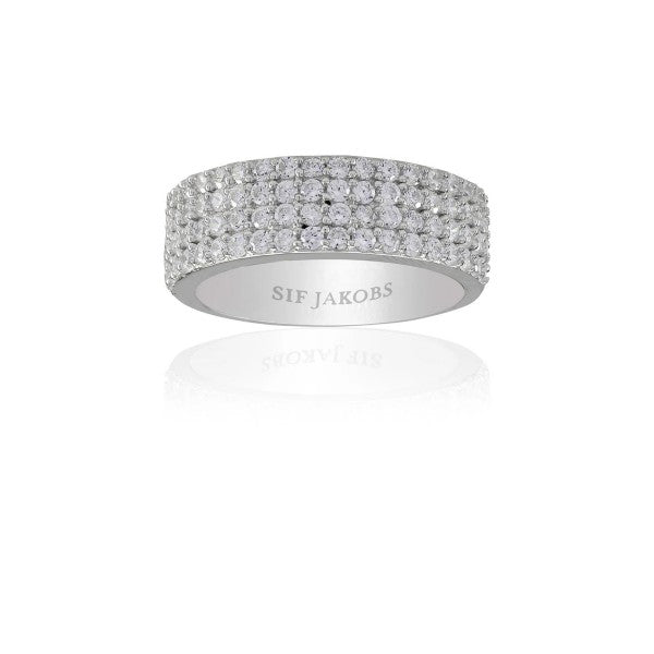 sif jakobs RING CORTE QUATTRO WITH WHITE ZIRCONIA
