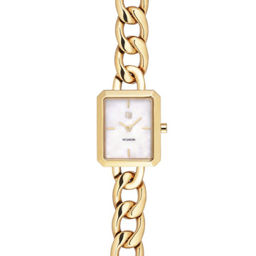 sif jakobs WATCH GISELLA - GOLD PLATED STAINLESS STEEL WITH WHITE MOTHER OF PEARL DIAL