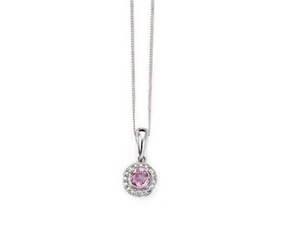 gecko pink sapphire & diamond pendant