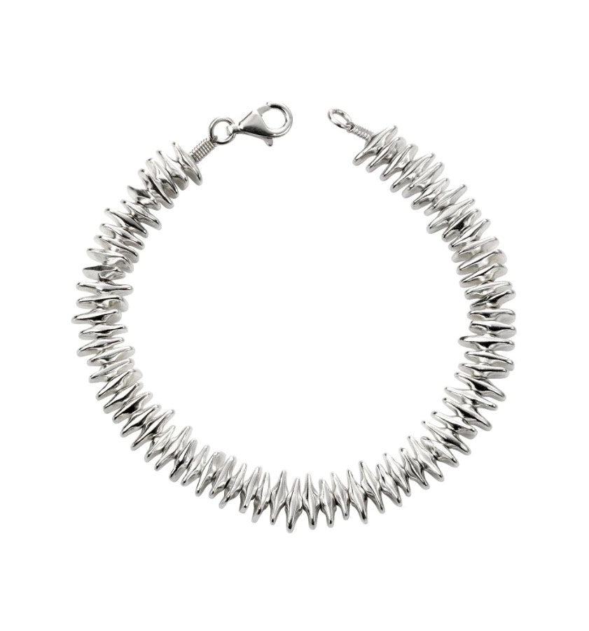 gecko silver bead bracelet