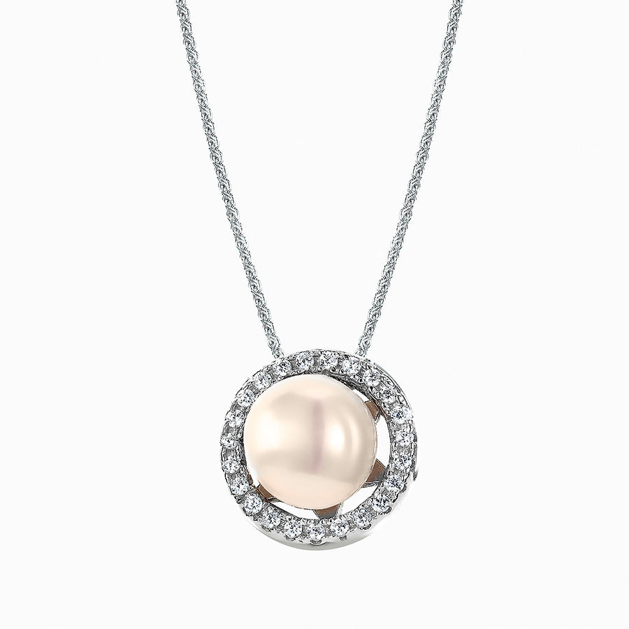 Real effects Silver f/w Pearl Pendant & Chain