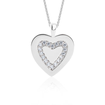 real effect sterling silver Heart Pendant & chain