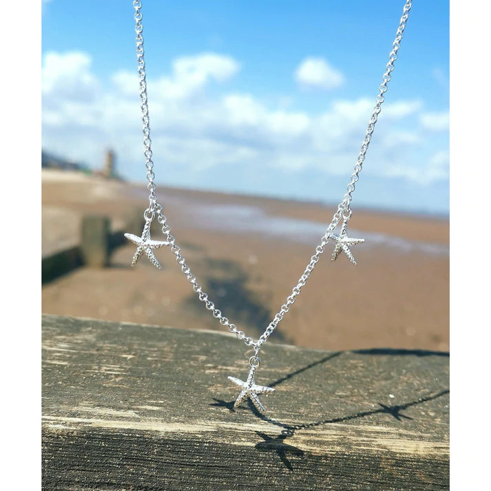 Triple Starfish Necklace