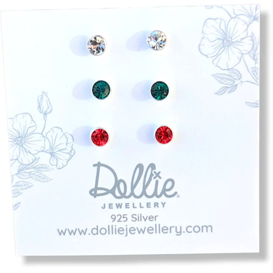 dollie Festive Twinkle Studs (Set of 3)