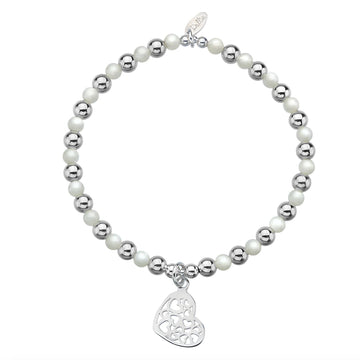 dollie Mother of Pearl Heart of Hearts Bracelet