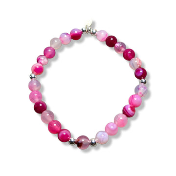dollie Hot Pink Agate Bracelet