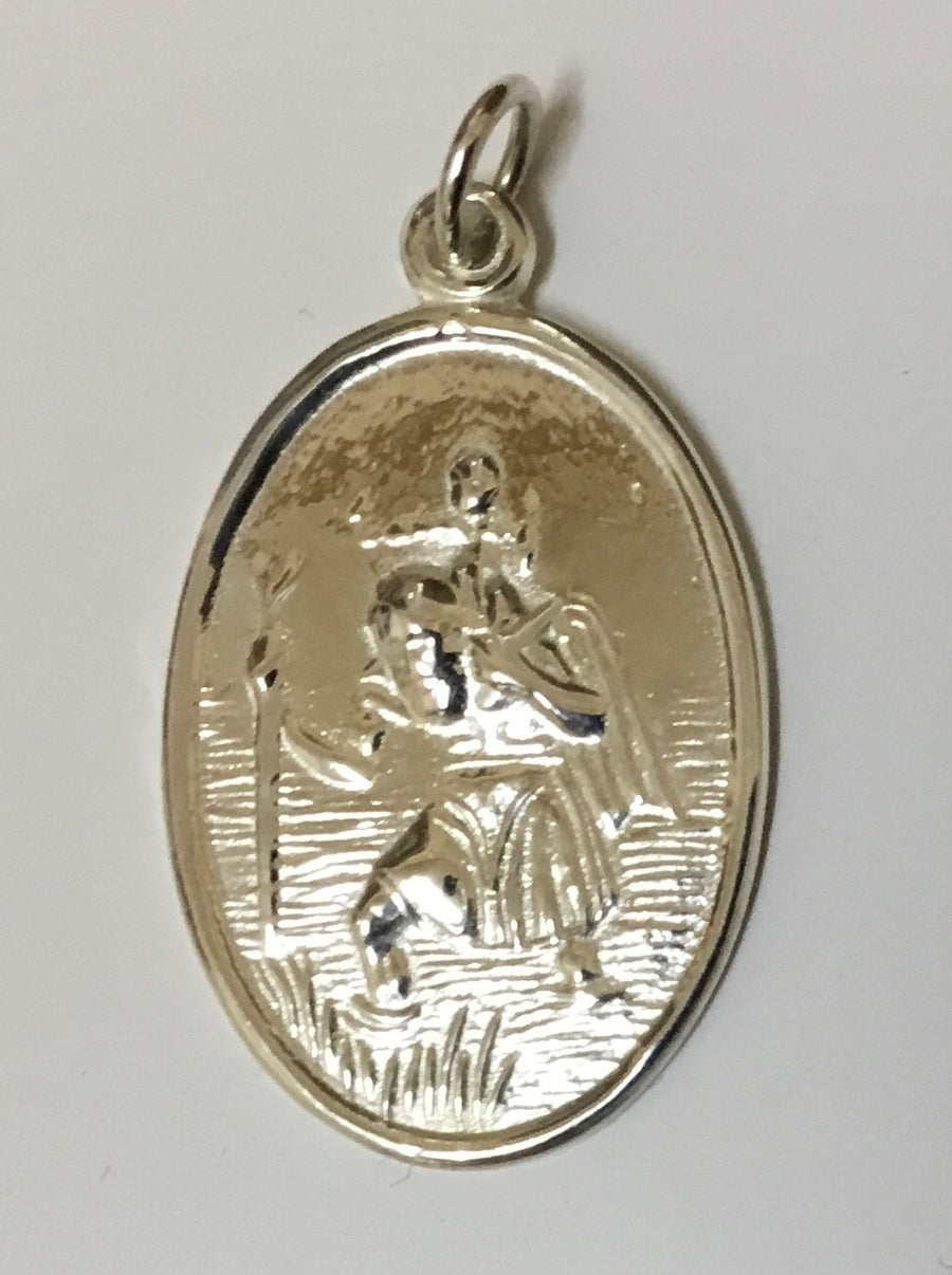 Silver Oval  St Christopher