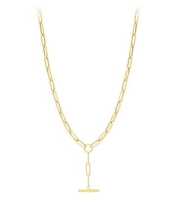 9ct. Yellow Gold T- Bar Necklace