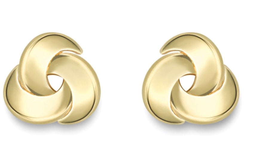 9ct Yellow gold stud earrings