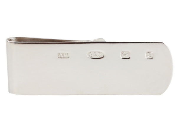 Sterling Silver Hallmarked Money Clip with Feature Hallmark