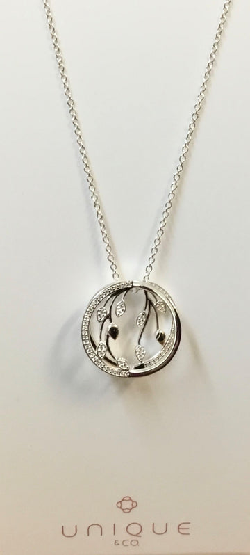 unique silver 3d pendant & chain