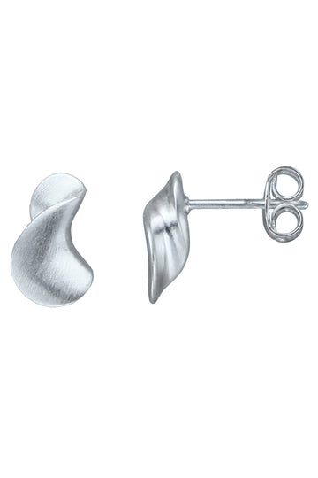 nina b Pegasus Twisted Silver stud earrings