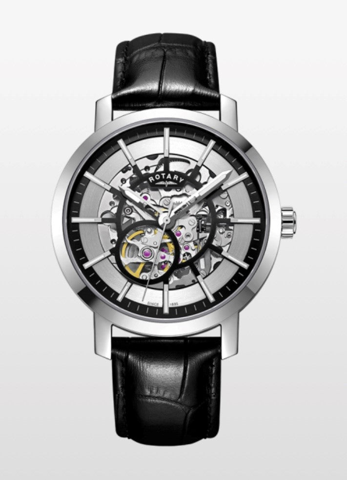 ROTARY GREENWICH SKELETON AUTOMATIC GENTS WATCH