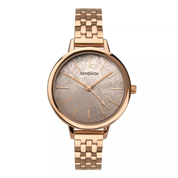 Sekonda Ladies Rose Gold Tone Bracelet Watch