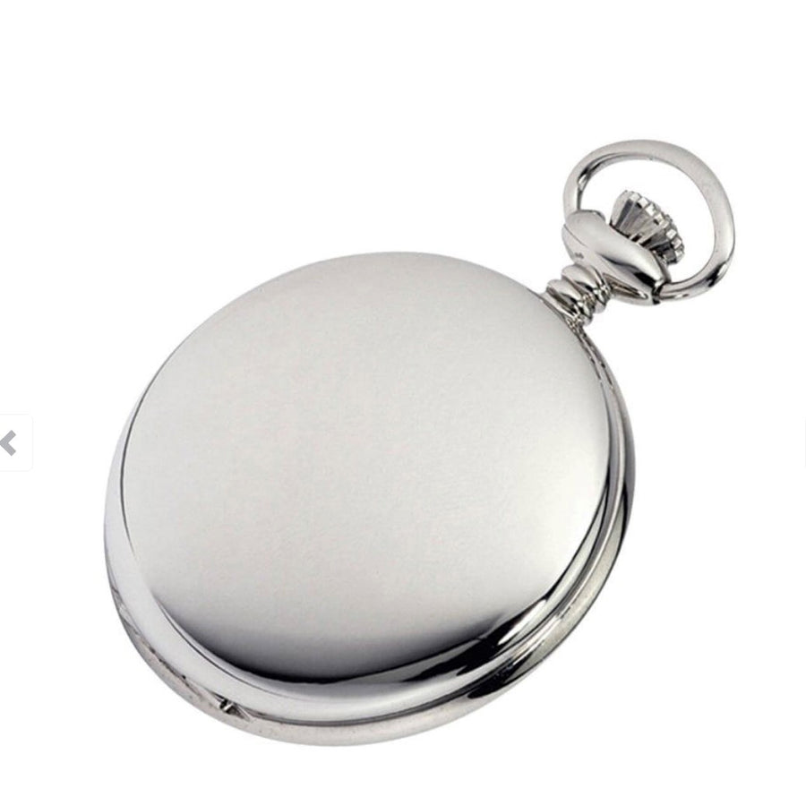 silver Quartz Blue Dial pocket watch
