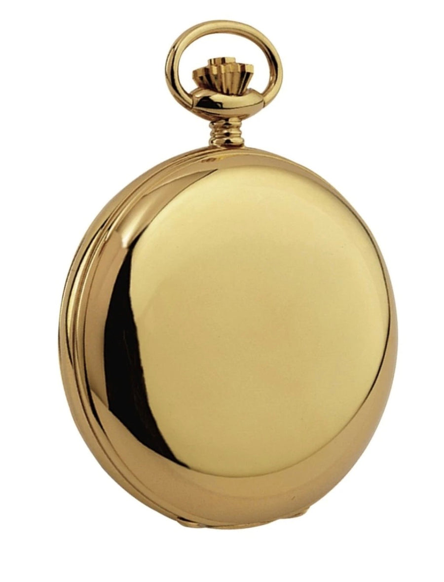 Gold Plated half hunter Pocket Watch complete with Stand