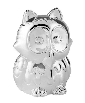 Silver Plated owl money box