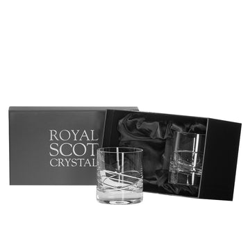Skye - 2 Large Tumblers 90mm (Presentation Boxed) | Royal Scot Crystal