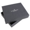 Black Leather Tab Close Wallet with RFID Lining