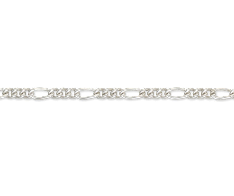 silver figaro bracelet