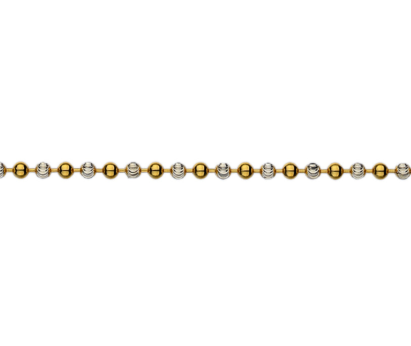 silver gold plated bead bracelet