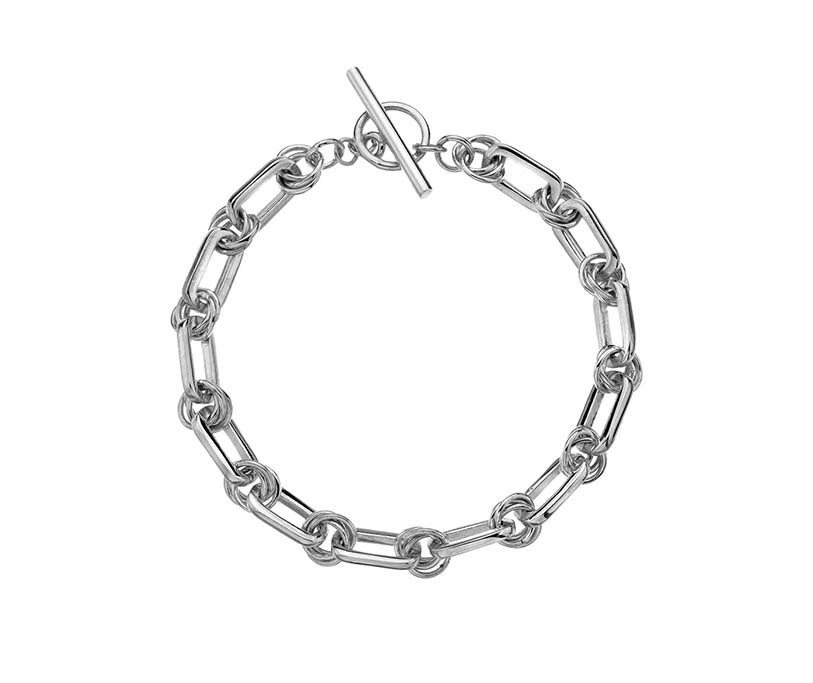 silver heritage t-bar bracelet