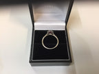 18ct white gold ruby & diamond cluster ring