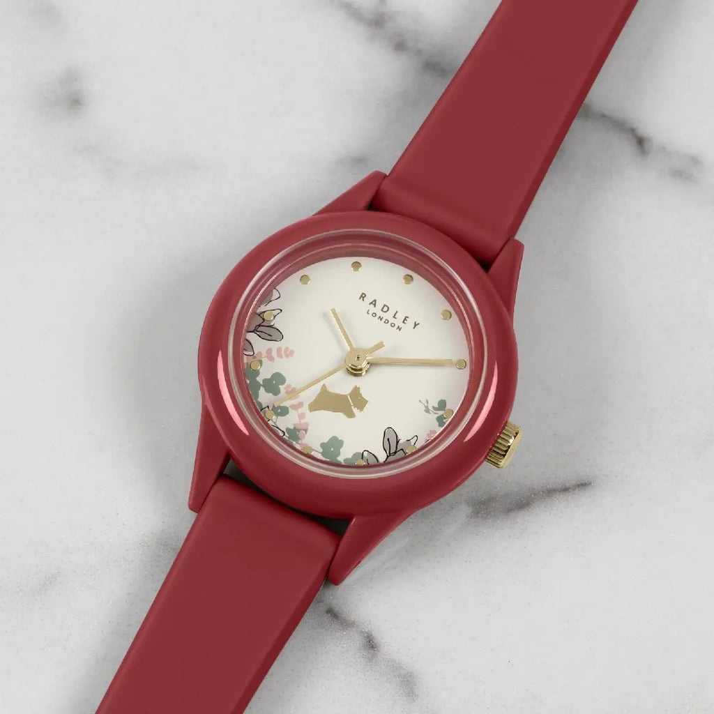 RADLEY - Women's Analog Quartz Watch with Red Silicone Strap