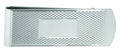 Sterling Silver Hallmarked Money Clip with Barley Design and Plain Centre for Engraving